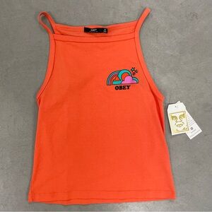 Obey Vibrant Orange Tank Top